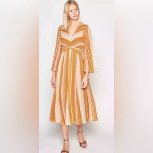 Joie Andraya Silk Striped Dress - 6
